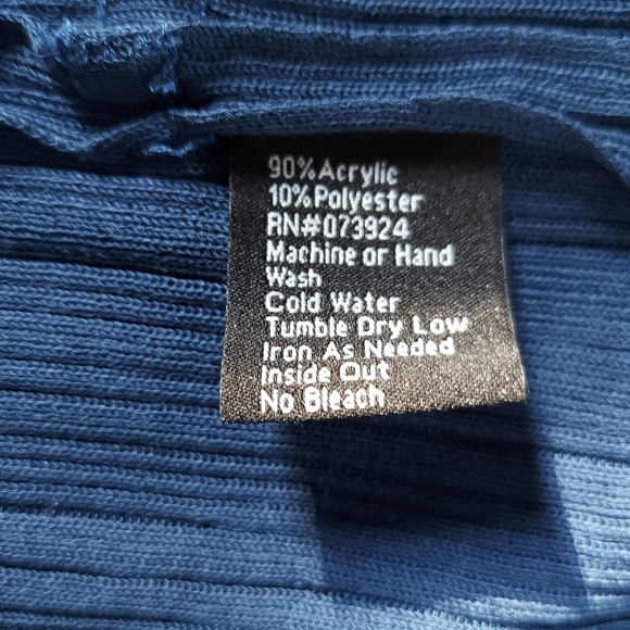 Misook Blue Cardigan with Belt - Picture 9 of 12